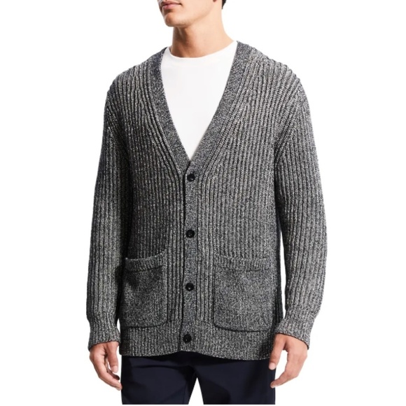 NWT Theory Mars Copula Marled Rib Knit Cardigan Sweater Sz. M - Picture 7 of 9